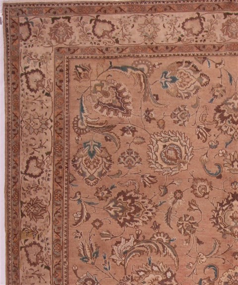 Tabriz Purple Hand Knotted 98 X 130 Area Rug 400-16796 Image 7