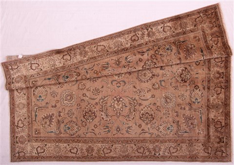 Tabriz Purple Hand Knotted 98 X 130 Area Rug 400-16796 Image 8