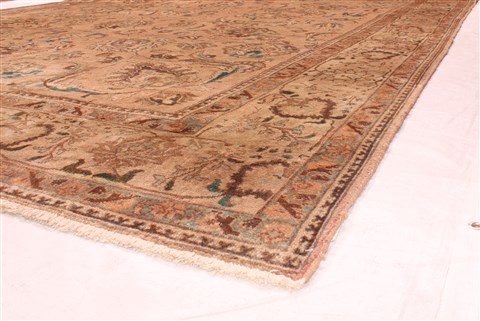 Tabriz Purple Hand Knotted 98 X 130 Area Rug 400-16796 Image 9