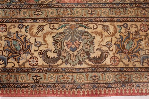 Tabriz Purple Hand Knotted 98 X 130 Area Rug 400-16798 Image 14
