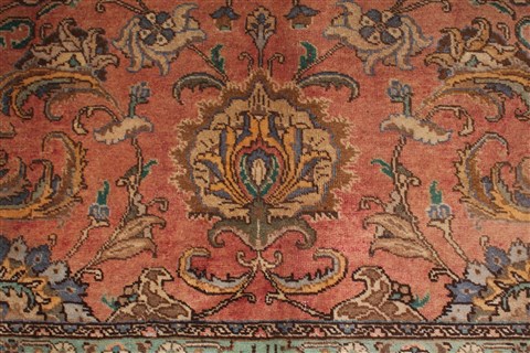 Tabriz Purple Hand Knotted 98 X 130 Area Rug 400-16798 Image 16