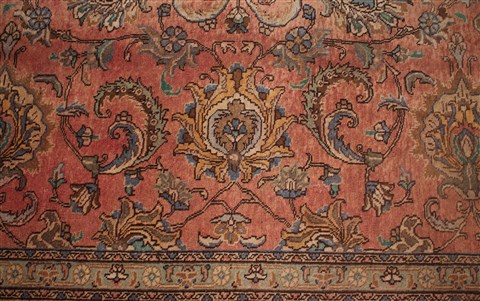 Tabriz Purple Hand Knotted 98 X 130 Area Rug 400-16798 Image 20