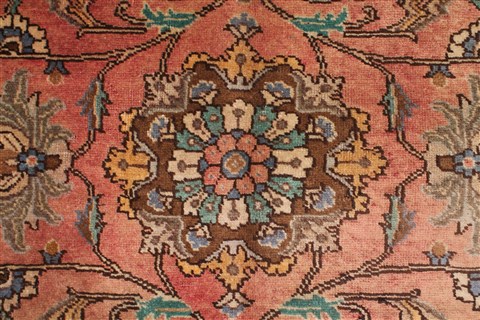 Tabriz Purple Hand Knotted 98 X 130 Area Rug 400-16798 Image 21