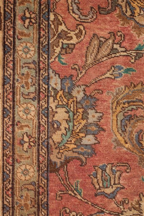 Tabriz Purple Hand Knotted 98 X 130 Area Rug 400-16798 Image 4