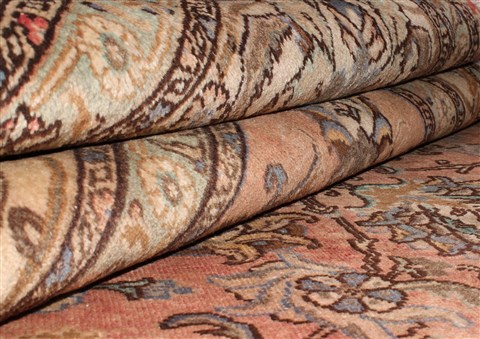 Tabriz Purple Hand Knotted 98 X 130 Area Rug 400-16798 Image 23