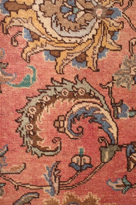 Tabriz Purple Hand Knotted 98 X 130 Area Rug 400-16798 Image 24