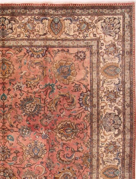 Tabriz Purple Hand Knotted 98 X 130 Area Rug 400-16798 Image 5