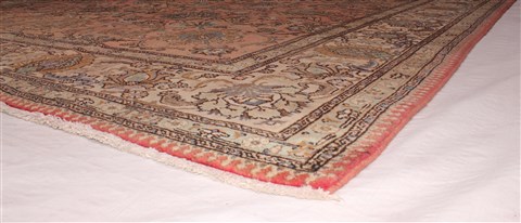 Tabriz Purple Hand Knotted 98 X 130 Area Rug 400-16798 Image 9