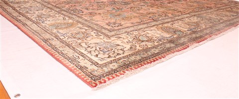 Tabriz Purple Hand Knotted 98 X 130 Area Rug 400-16798 Image 10