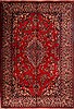 Hamedan Red Hand Knotted 92 X 136  Area Rug 400-16801 Thumb 0