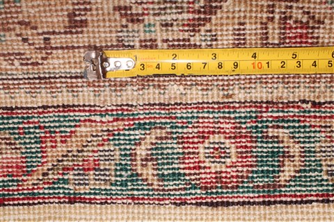Tabriz White Hand Knotted 96 X 131 Area Rug 400-16804 Image 23