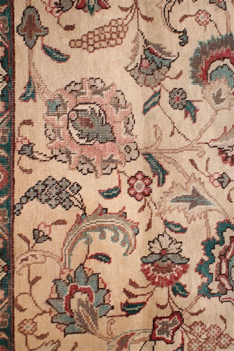 Tabriz White Hand Knotted 96 X 131 Area Rug 400-16804 Image 8