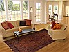 Khoy Orange Hand Knotted 77 X 108 Area Rug 400-16806 Thumb 2