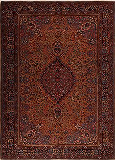 Persian Khoy Orange Rectangle 8x11 ft Wool Carpet 16806