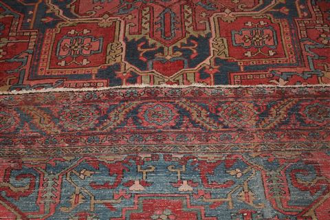 Heriz Red Hand Knotted 96 X 126 Area Rug 400-16808 Image 15