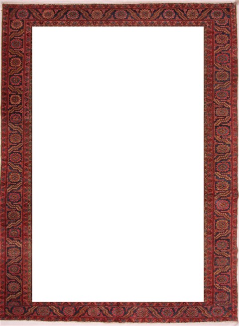 Heriz Red Hand Knotted 96 X 126 Area Rug 400-16808 Image 17
