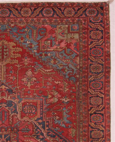 Heriz Red Hand Knotted 96 X 126 Area Rug 400-16808 Image 18