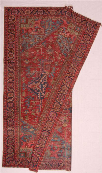Heriz Red Hand Knotted 96 X 126 Area Rug 400-16808 Image 1