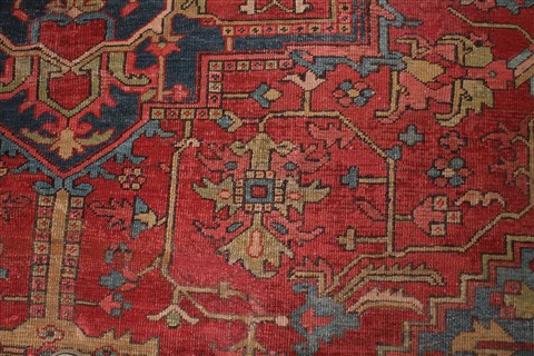 Heriz Red Hand Knotted 96 X 126 Area Rug 400-16808 Image 6