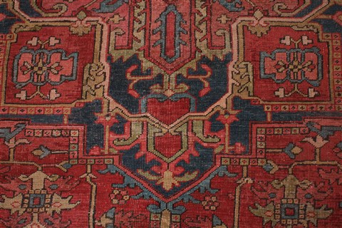 Heriz Red Hand Knotted 96 X 126 Area Rug 400-16808 Image 7