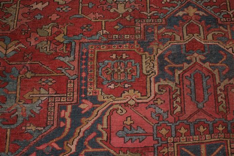 Heriz Red Hand Knotted 96 X 126 Area Rug 400-16808 Image 9