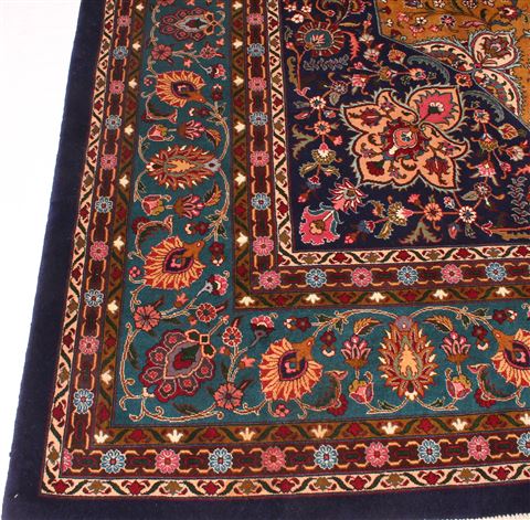 Tabriz Yellow Hand Knotted 98 X 132 Area Rug 400-16809 Image 11
