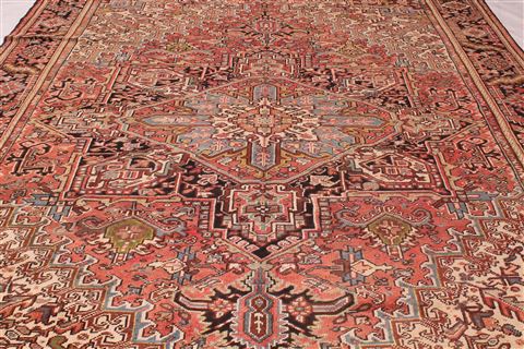 Heriz Red Hand Knotted 99 X 127 Area Rug 400-16811 Image 13