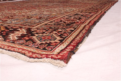 Heriz Red Hand Knotted 99 X 127 Area Rug 400-16811 Image 14