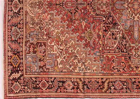 Heriz Red Hand Knotted 99 X 127 Area Rug 400-16811 Image 5