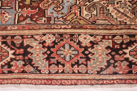 Heriz Red Hand Knotted 99 X 127 Area Rug 400-16811 Image 6