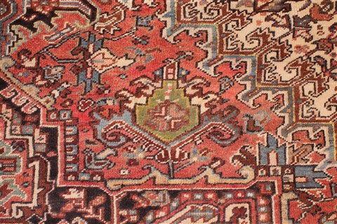 Heriz Red Hand Knotted 99 X 127 Area Rug 400-16811 Image 11