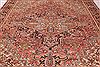 Heriz Red Hand Knotted 99 X 127  Area Rug 400-16811 Thumb 13
