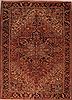Heriz Red Hand Knotted 99 X 127  Area Rug 400-16811 Thumb 0