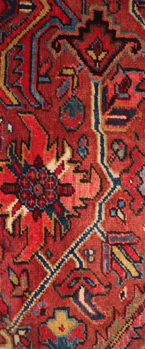 Heriz Red Hand Knotted 99 X 134 Area Rug 400-16812 Image 13