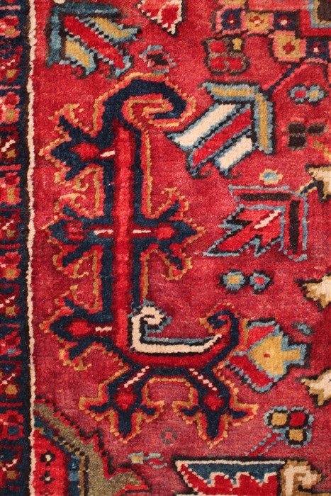 Heriz Red Hand Knotted 99 X 134 Area Rug 400-16812 Image 21