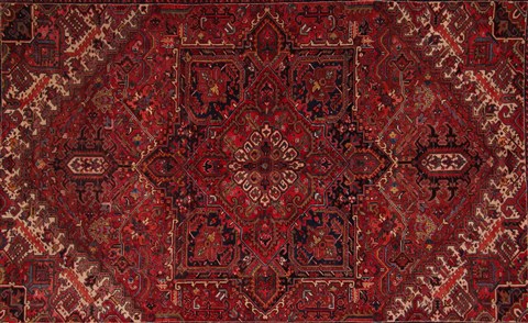 Heriz Red Hand Knotted 99 X 134 Area Rug 400-16812 Image 4