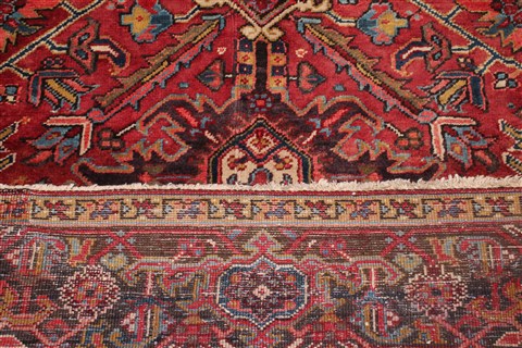 Heriz Red Hand Knotted 99 X 134 Area Rug 400-16812 Image 24