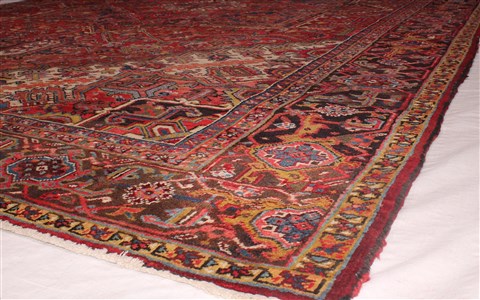 Heriz Red Hand Knotted 99 X 134 Area Rug 400-16812 Image 8