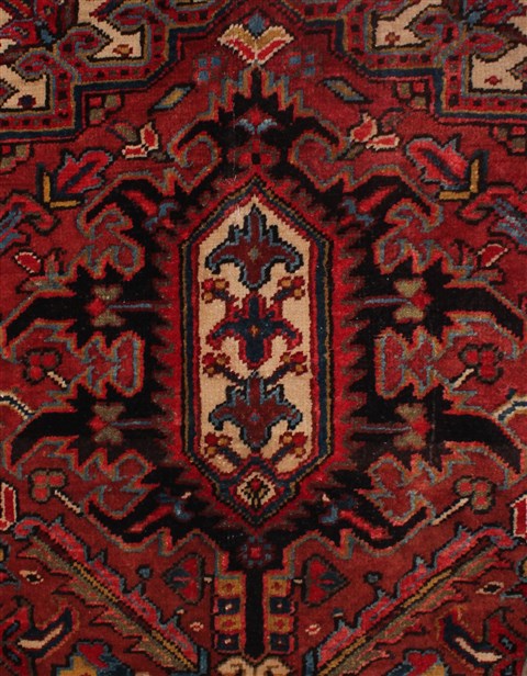Heriz Red Hand Knotted 99 X 134 Area Rug 400-16812 Image 9
