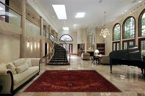 Heriz Red Hand Knotted 99 X 134 Area Rug 400-16812 Image 3
