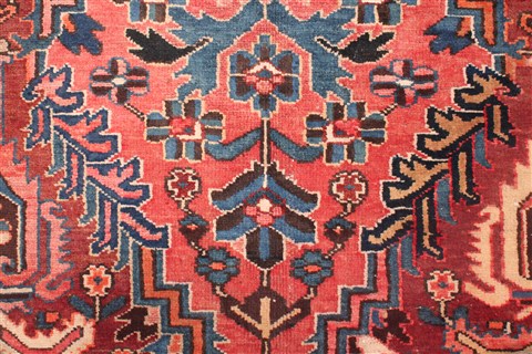 Bakhtiar Red Hand Knotted 98 X 124 Area Rug 400-16814 Image 6