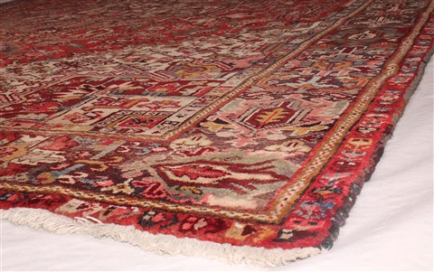 Heriz Red Hand Knotted 98 X 134 Area Rug 400-16815 Image 16