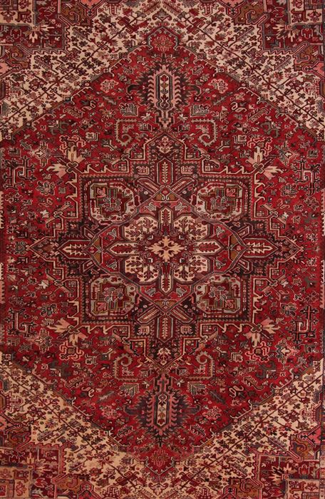 Heriz Red Hand Knotted 98 X 134 Area Rug 400-16815 Image 4