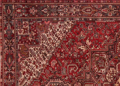 Heriz Red Hand Knotted 98 X 134 Area Rug 400-16815 Image 6