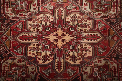 Heriz Red Hand Knotted 98 X 134 Area Rug 400-16815 Image 7