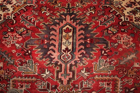 Heriz Red Hand Knotted 98 X 134 Area Rug 400-16815 Image 11