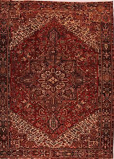 Persian Heriz Red Rectangle 10x13 ft Wool Carpet 16815