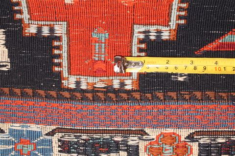 Sumak Blue Hand Knotted 310 X 58 Area Rug 400-16820 Image 18