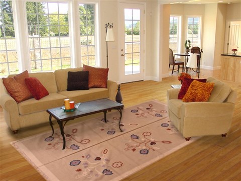 Kilim Beige Hand Knotted 61 X 91 Area Rug 400-16822 Image 4