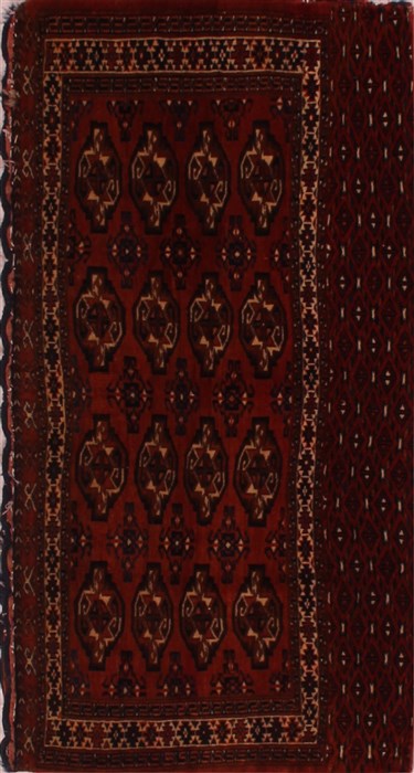 Turkman Brown Hand Knotted 23 X 43 Area Rug 400-16825 Image 0